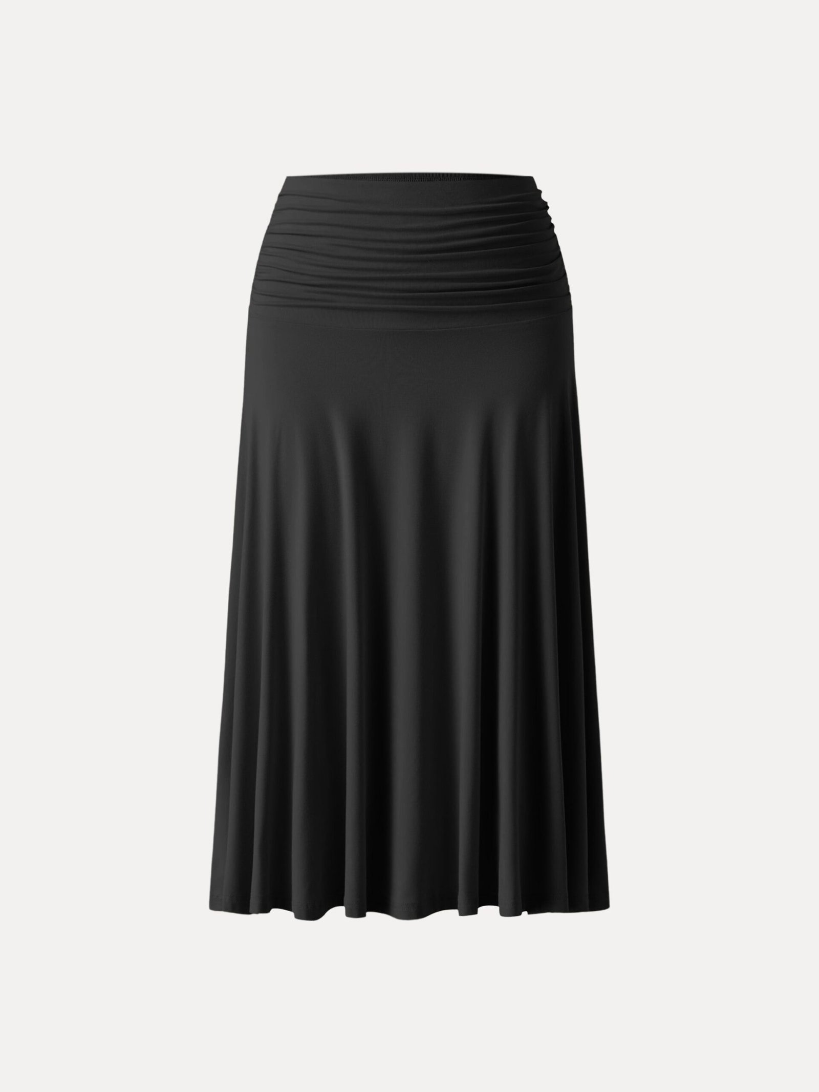 Flowy Side Ruched A-line Midi Skirt - Image 16