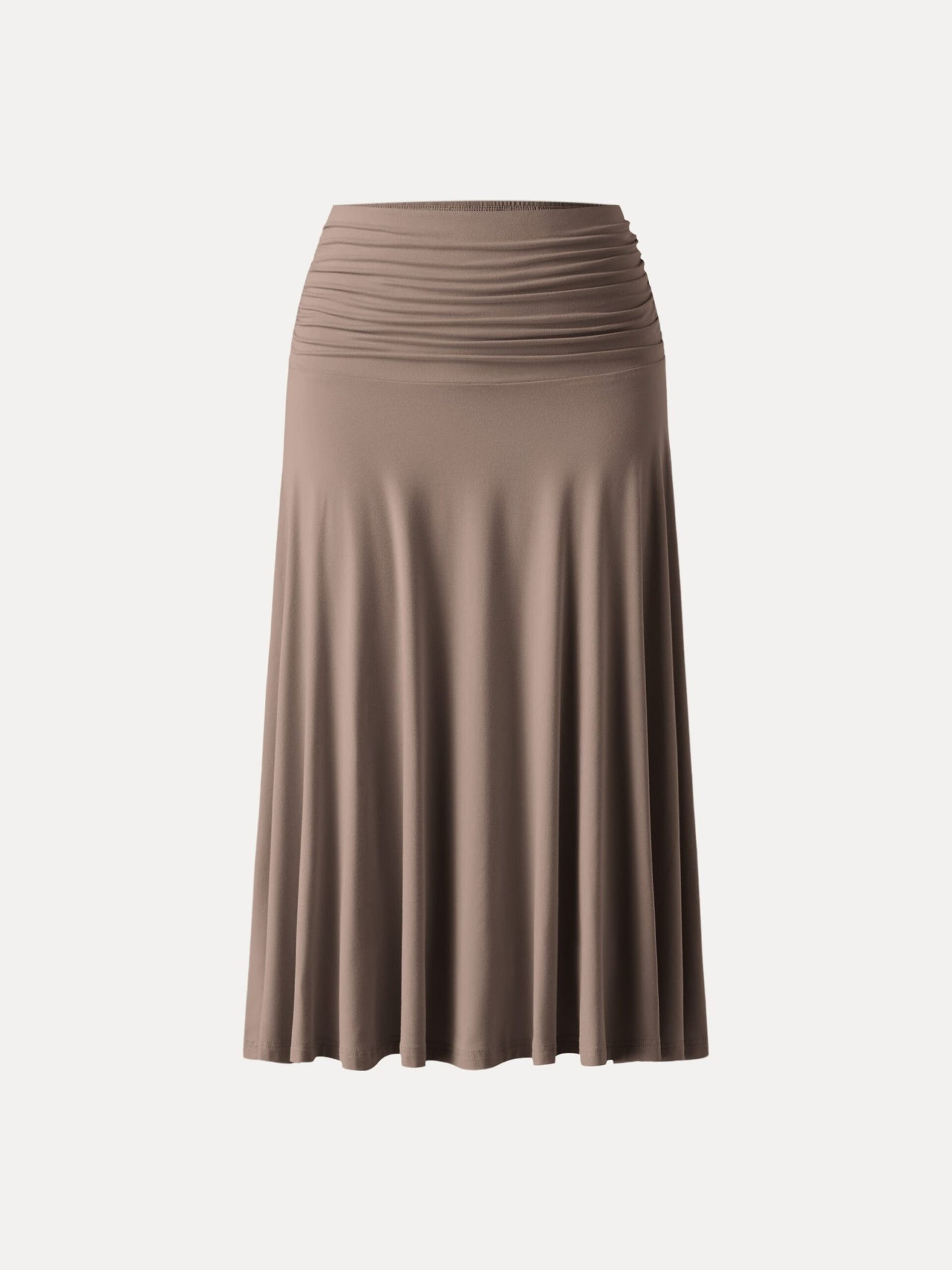 Flowy Side Ruched A-line Midi Skirt - Image 15
