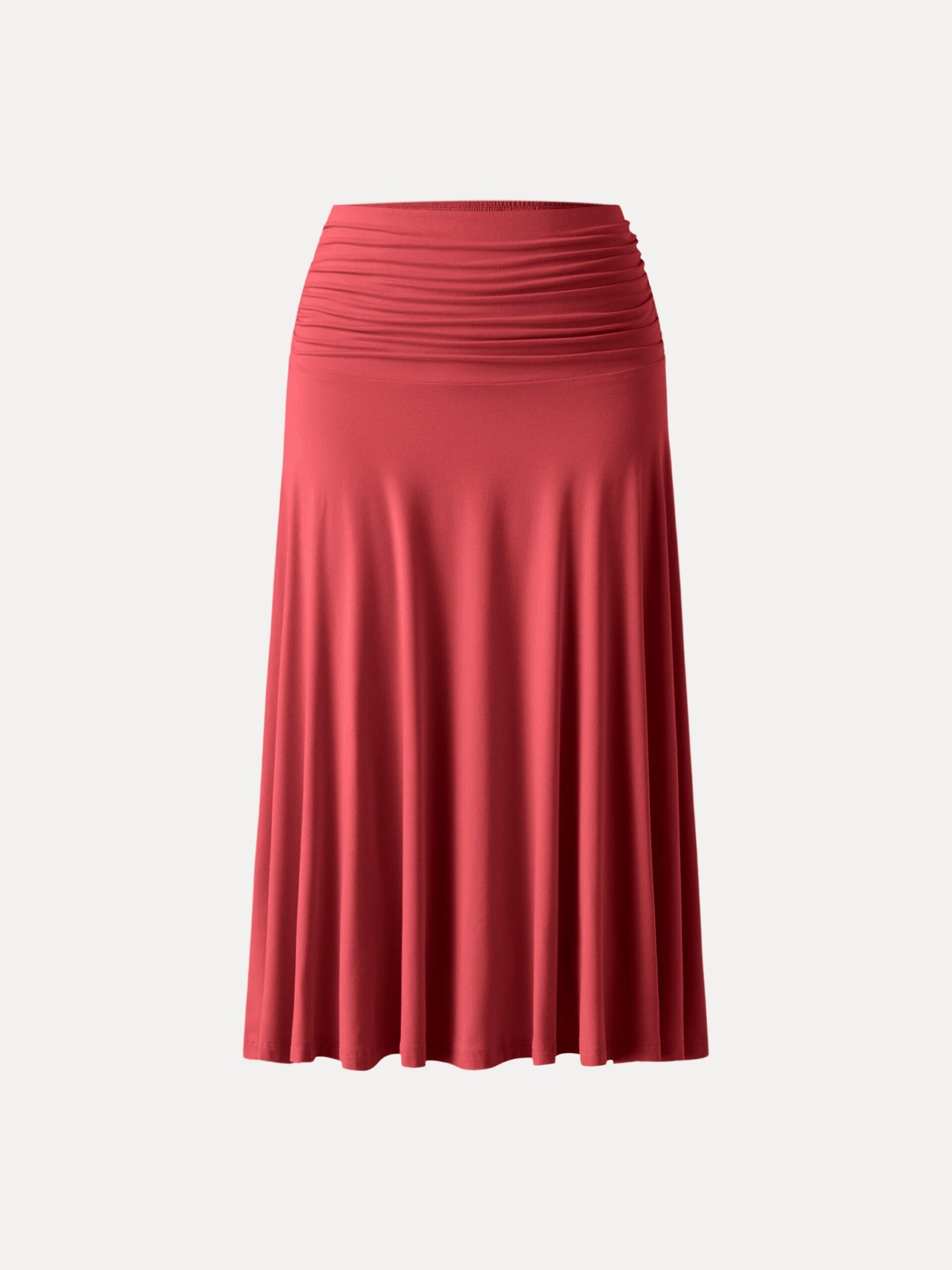 Flowy Side Ruched A-line Midi Skirt - Image 13