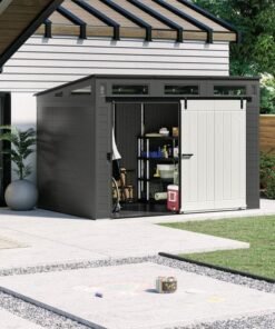 Suncast Modernist 10 ft. W X 7 Ft. D Barn Door Resin Storage ShedSuncast Modernist 10 ft. W X 7 Ft. D Barn Door Resin Storage Shed